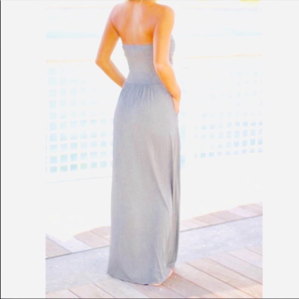 ✨LAST ONE✨Off white tube side pocket maxi dress - Picture 8 of 8